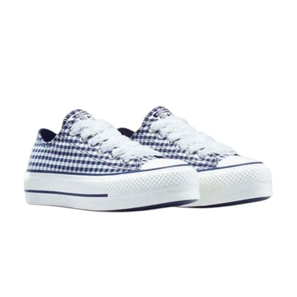 New Women’s Converse Chuck Taylor All Star Lift Gingham Obsidian - A13664C - Picture 7 of 9